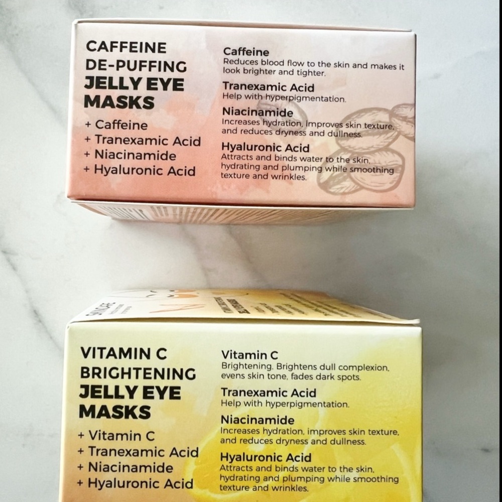 Skin care jelly eye masks:20 pair Brightening & 20 pair de-puffying - Picture 2 of 2